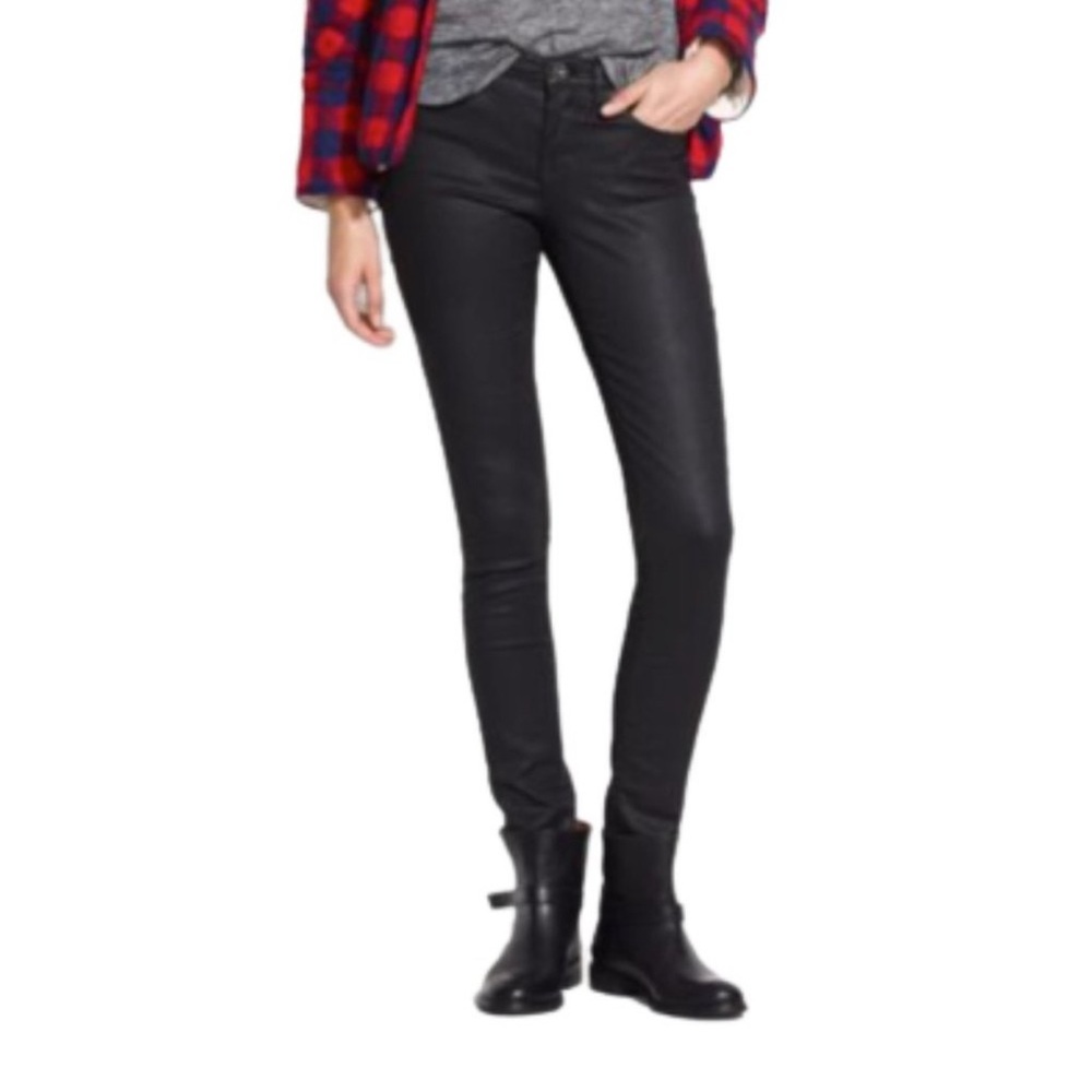 MADEWELL Skinny Skinny Black Coated Jeans 27 x 32